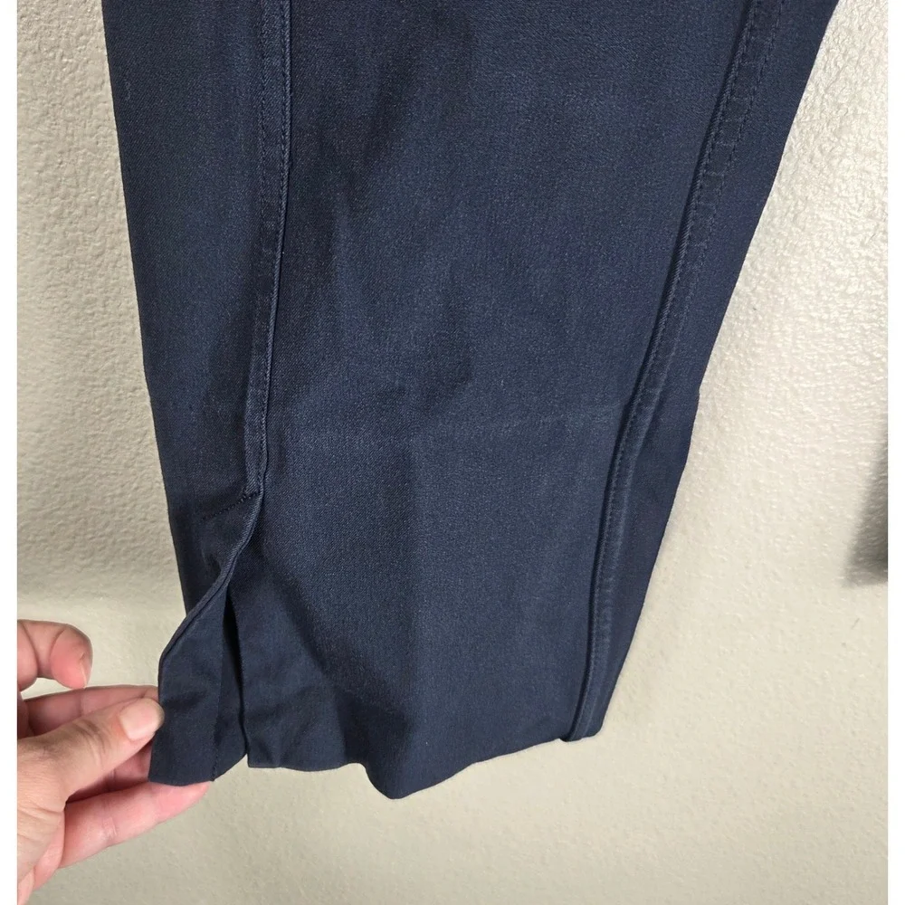 AYR The Sizzle Navy Tonal Seamed Split Hem Pants Women's 10